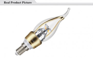  5Watt GOLD Candelabra LED Bulb E12 Base Dimmable